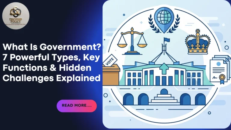 What is Government? Its types and functions overview graphic