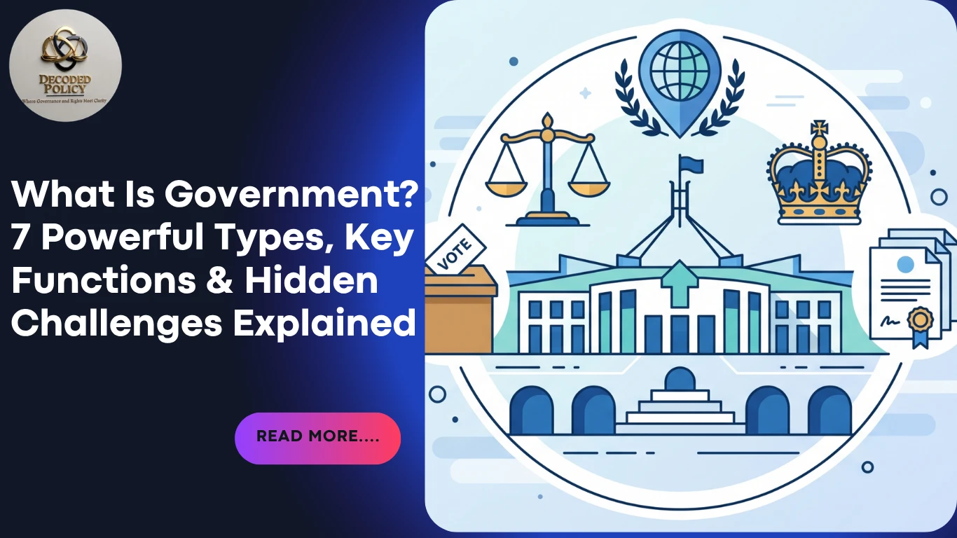 What is Government? Its types and functions overview graphic